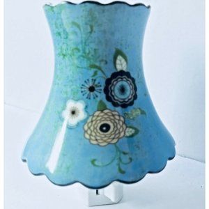 Plug in Blue Night Light with bulb Kaleidoscope Design with Gift Box